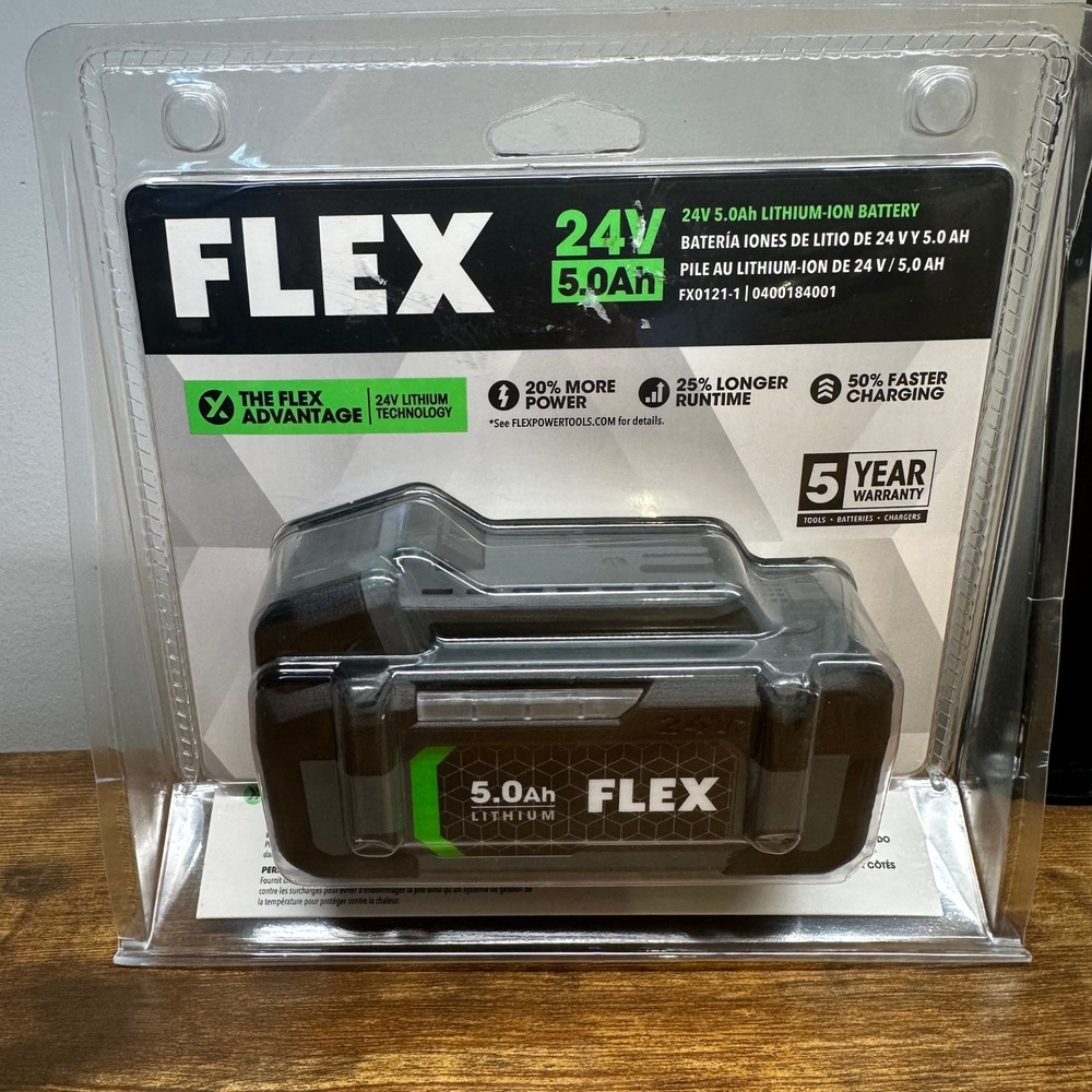New FLEX 24V 5.0Ah Lithium-Ion Battery FX0121-1 120Wh Power Tool Battery